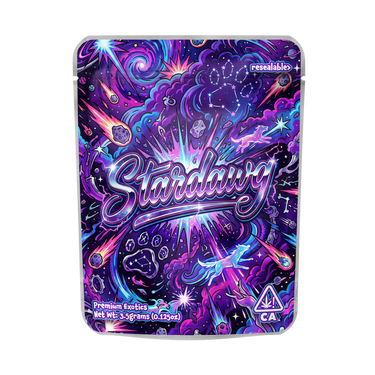 Stardawg Mylar Pouches Pre - Labeled - 3.5g (1/8oz)