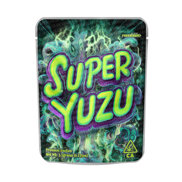 Super Yuzu Mylar Pouches Pre - Labeled - 3.5g (1/8oz)