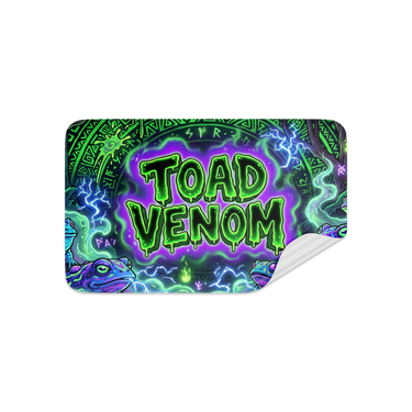 Toad Venom Rectangle / Pre - Roll Labels - Pre - Roll (10.16cm x 6.7cm)