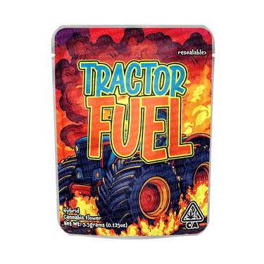 Tractor Fuel Mylar Pouches Pre - Labeled - 3.5g (1/8oz)