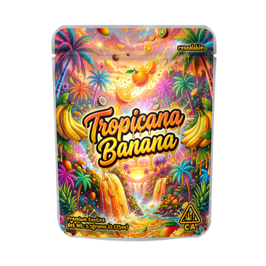 Tropicana Banana Mylar Pouches Pre - Labeled - 3.5g (1/8oz)