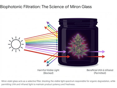 UV Miron Glass Jars 250ml (14 grams) - SLAPSTA