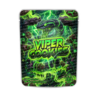 Viper Cookies Mylar Pouches Pre - Labeled - 3.5g (1/8oz)