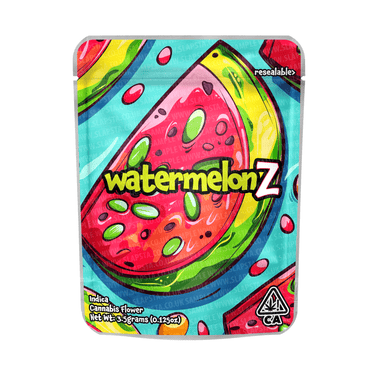Watermelon Z Mylar Pouches Pre - Labeled - 3.5g (1/8oz)
