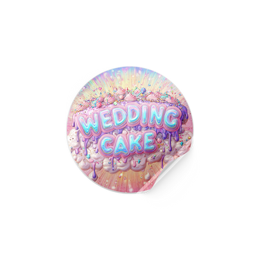 Wedding Cake Circular Stickers - 2.5cm