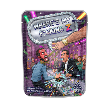 Where's My F*cking Z Mylar Sticker Packs - 3.5g (1/8oz)