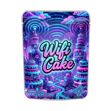 Wifi Cake Mylar Pouches Pre - Labeled - 3.5g (1/8oz)