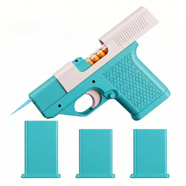 Windproof Pistol Lighter w/ Storage Mag - Blue