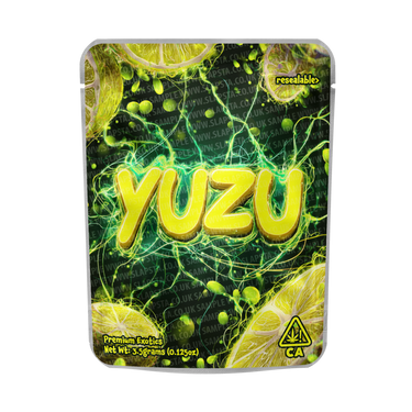 Yuzu Mylar Pouches Pre - Labeled - 3.5g (1/8oz)