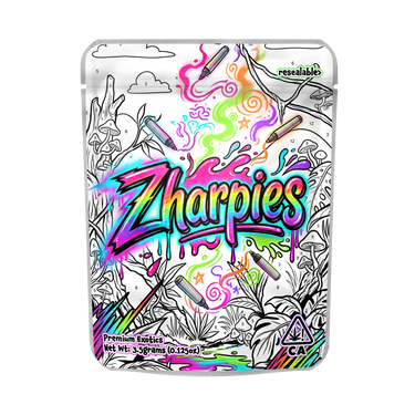 Zharpies Mylar Sticker Packs - Mylar Strain Bags3.5g (1/8oz)