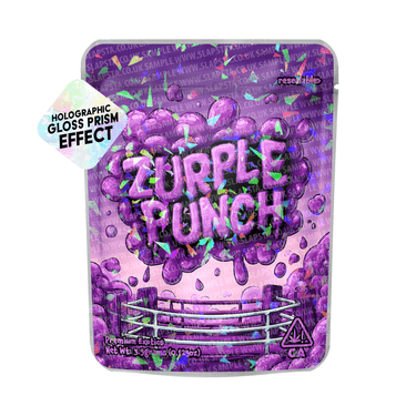 Zurple Punch Holo Mylar Sticker Packs - 3.5g (1/8oz)