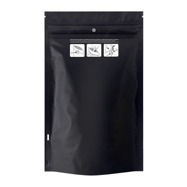 1 Ounce (28g) Child Resistant Mylar Bags Black/Clear - SLAPSTA
