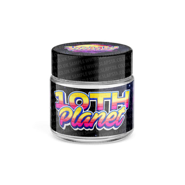 10th Planet Glass Jars Pre-Labeled - 3.5grams (1/8oz) / 10pcs / Yes