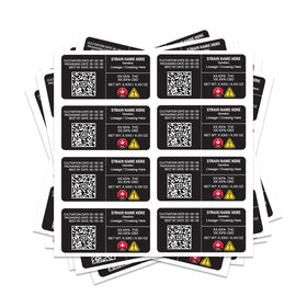 11x5.5cm Rectangle QR Strain Labels