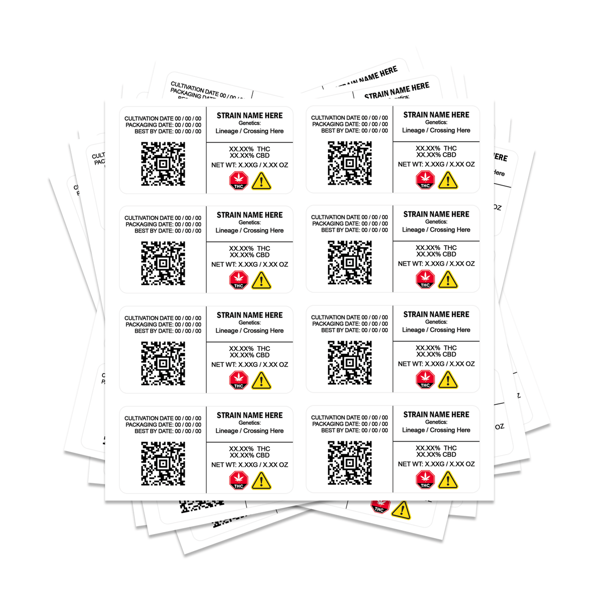 slapsta-11x5-5cm-rectangle-qr-strain-labels for Blank Free Printable Strain Labels SLAPSTA - 11x5.5cm Rectangle QR Strain Labels for Blank Free Printable Strain Labels