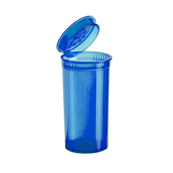 13 Dram (2g) Translucent Blue Pop Top Bottles - SLAPSTA