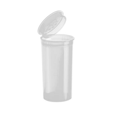13dr (2g) Translucent Grey Pop Top Bottles - 50pcs