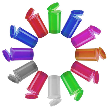 19dr (3.5g) Mixed Colours Pop Top Bottles - 50pcs