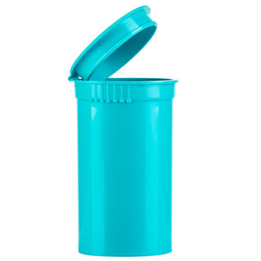 19dr (3.5g) Opaque Aqua Pop Top Bottles - 50pcs