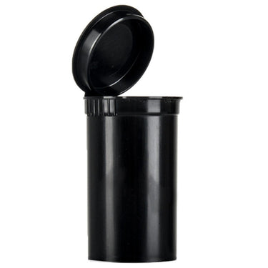19dr (3.5g) Opaque Black Pop Top Bottles - 50pcs