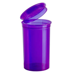 19 Dram (3.5g) Translucent Purple Pop Top Bottles