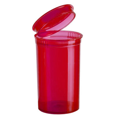 19dr (3.5g) Translucent Red Pop Top Bottles - 50pcs