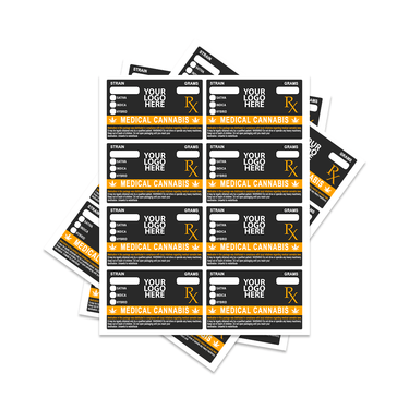 3" x 1.8" Large Medical Label Print - 50pcs / Orange / Black