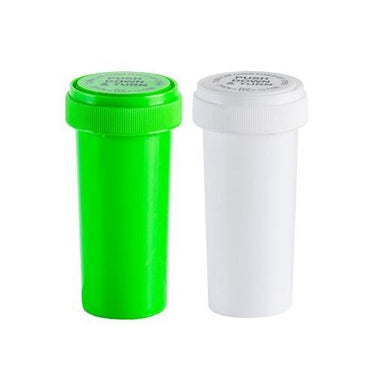 30 DRAM Push-Turn reverse cap bottles - SLAPSTA 420 Cannabis Weed Stickers