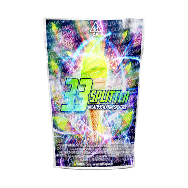 33 Splitter Mylar Pouches Pre-Labeled - 3.5g (1/8oz) / No / 16pcs