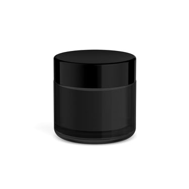 3.5g Matte Black (1/8th Ounce) Glass Jars - 10pcs