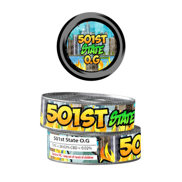 501st State OG Pre - Labeled 3.5g Self - Seal Tins - 60pcs