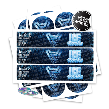 3.5g (1/8 Ounce) Glass Jar Label & Lid Print - 50 / Gloss