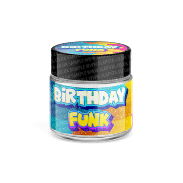 Birthday Funk Glass Jars Pre - Labeled - 3.5grams (1/8oz)