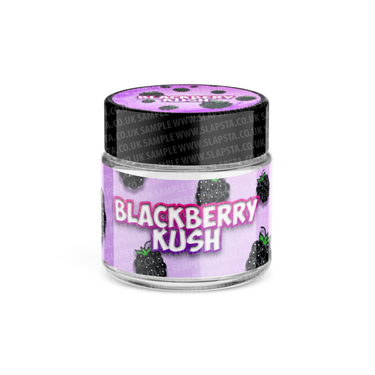 Blackberry Kush Glass Jars Pre - Labeled - 3.5grams (1/8oz)