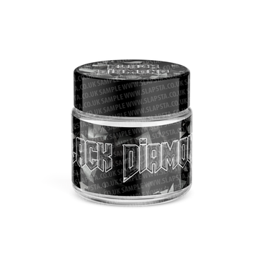 Black Diamond Glass Jars Pre - Labeled - 3.5grams (1/8oz)