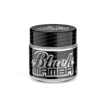 Black Mamba Glass Jars Pre - Labeled - 3.5grams (1/8oz)