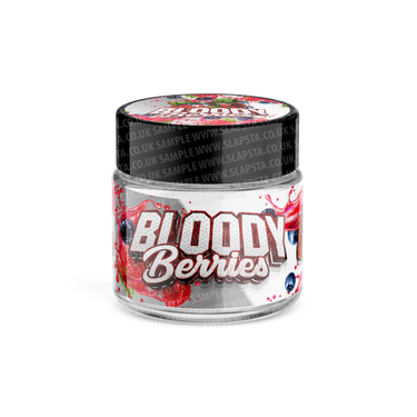 Bloody Berries Glass Jars Pre - Labeled - 3.5grams (1/8oz)