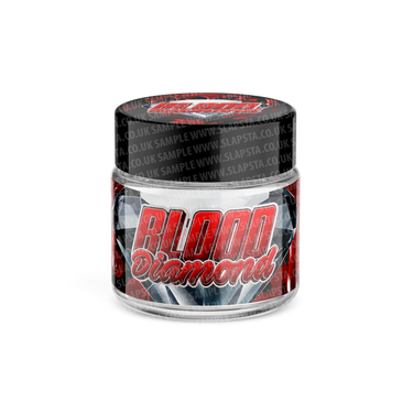Blood Diamond Glass Jars Pre - Labeled - 3.5grams (1/8oz)
