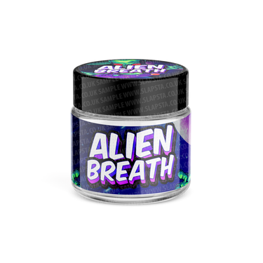 Alien Breath Glass Jars Pre - Labeled - 3.5grams (1/8oz)