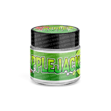 Apple Jacks Glass Jars Pre - Labeled - 3.5grams (1/8oz)