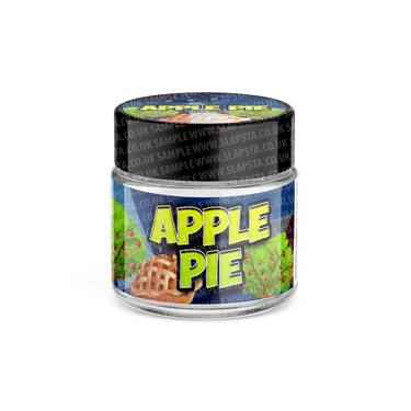 Apple Pie Glass Jars Pre-Labeled - 3.5grams (1/8oz) / 10pcs / Yes