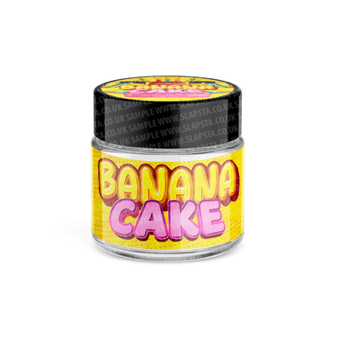 Banana Cake Glass Jars Pre - Labeled - 3.5grams (1/8oz)