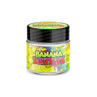 Banana Zkittlez Glass Jars Pre - Labeled - 3.5grams (1/8oz)