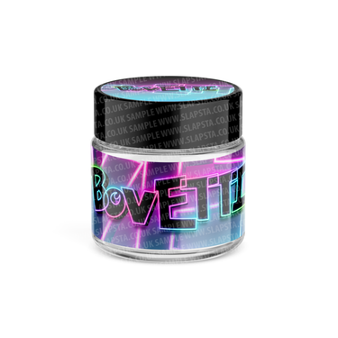 Bovetti Glass Jars Pre - Labeled - 3.5grams (1/8oz)