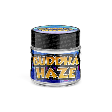 Buddha Haze Glass Jars Pre - Labeled - 3.5grams (1/8oz)