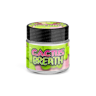 Cactus Breath Glass Jars Pre - Labeled - 3.5grams (1/8oz)