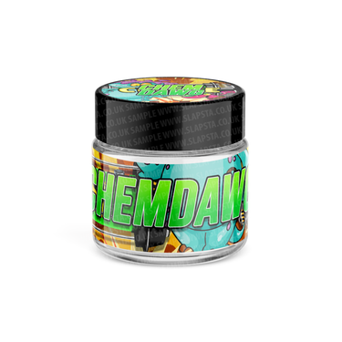 Chemdawg Glass Jars Pre-Labeled - 3.5grams (1/8oz) / 10pcs / Yes