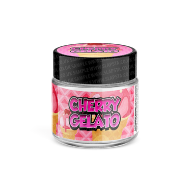 Cherry Gelato Glass Jars Pre - Labeled - 3.5grams (1/8oz)