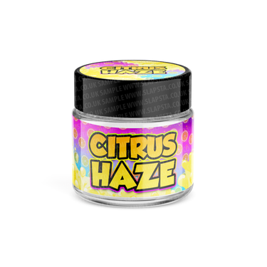 Citrus Haze Glass Jars Pre - Labeled - 3.5grams (1/8oz)