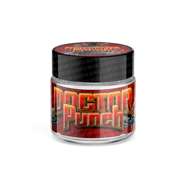 Doctor Punch Glass Jars Pre - Labeled - 3.5grams (1/8oz)